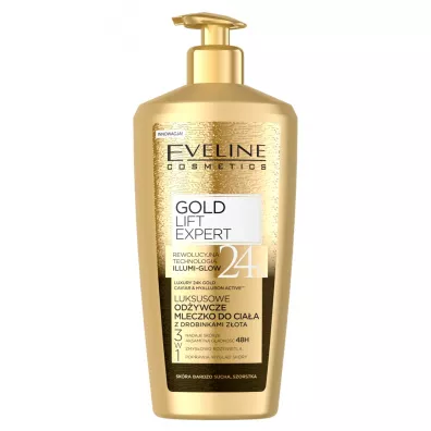Eveline Cosmetics Gold Lift Expert 24k Gold luksusowe od�ywcze mleczko do cia�a z drobinkami z�ota 350 ml