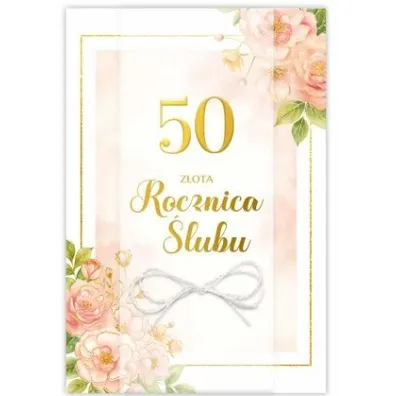 Karnet 50 Rocznica �lubu, r�e B6 LUX - Dl Kk