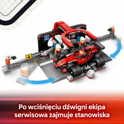 LEGO City F1® Pit stop i mechanicy z bolidem Ferrari 60443