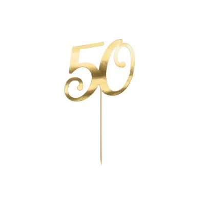 PartyDeco Topper na tort 50 z�oty 20.5 cm