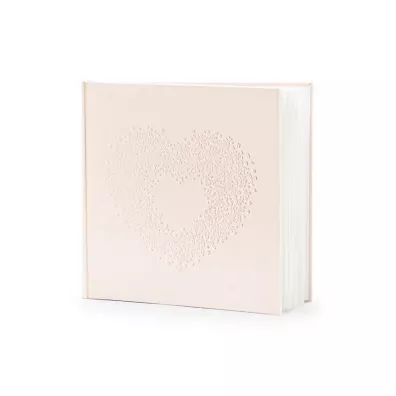 PartyDeco Ksi�ga Go�ci jasno r�owa 20,5x20,5cm 22 kartki