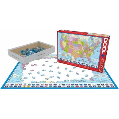 Puzzle 1000 el. Mapa Stan�w Zjednoczonych Eurographics