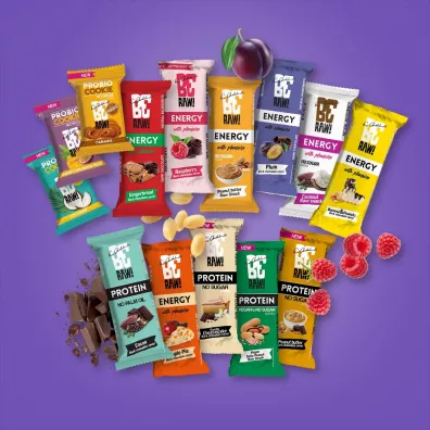 BeRaw Baton Energy Plum Chocolate Zestaw 6 x 40 g