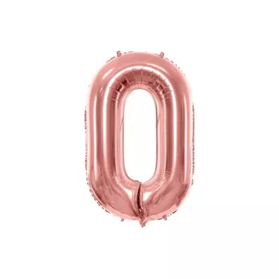 PartyDeco Balon foliowy 0 r�owe z�oto 86 cm
