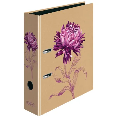 Segregator A4 8cm Chryzantema kraft HERLITZ