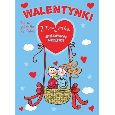 Henry Karnet B6 Walentynki - Balon z magnesem na lod�wk�
