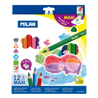Milan Kredki Maxi tr�jk�tne 12 szt.