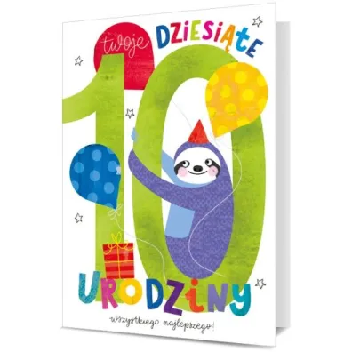 Karnet okazjonalny B6 z kopert� 10 Urodziny PAN DRAGON KB6-1944