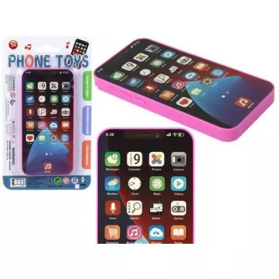 Dziecicy telefon rowy z muzyk i wiatem Leantoys