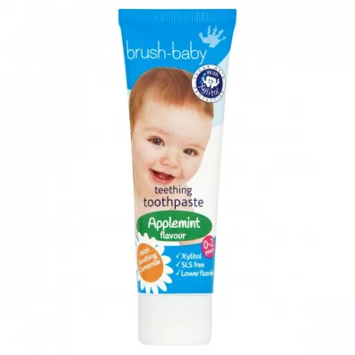 Brush-Baby Teething Toothpaste pasta do z�b�w dla dzieci Jab�kowo-Mi�towy 50 ml