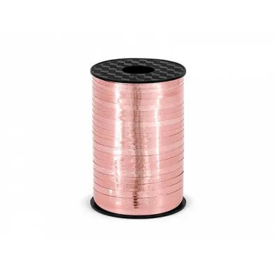 PartyDeco Wst��ka plastikowa r�owe z�oto 5 mmx225m