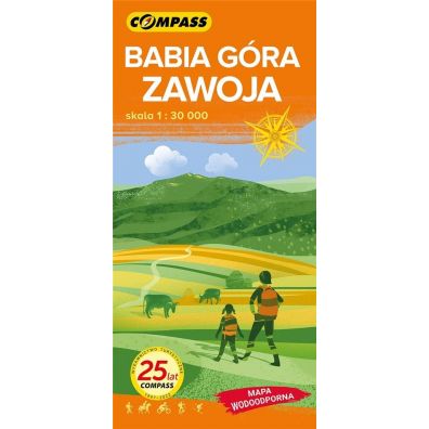 Mapa turystyczna wodoodporna Babia Gra, Zawoja 1:30 000