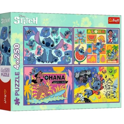 Puzzle 4w1 Stitch TREFL