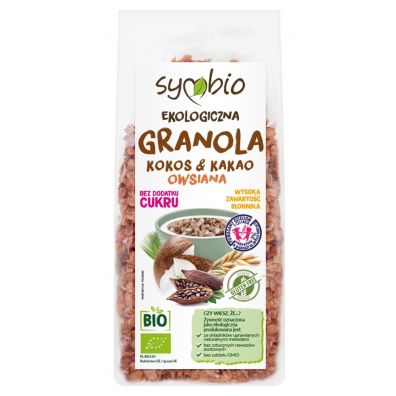 Symbio Granola owsiana Kokos i kakao bezglutenowa 350 g Bio