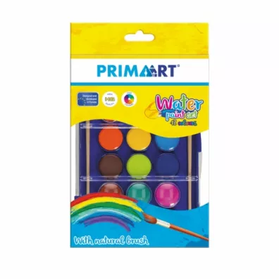 Prima Art Farby akwarelowe z pdzelkiem 448149 18 kolorw