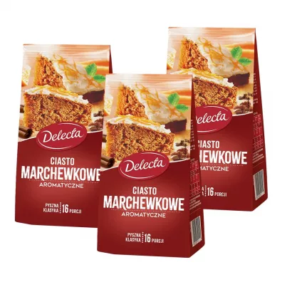 Delecta Ciasto marchewkowe Zestaw 3 x 410 g