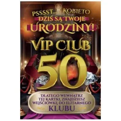 Yeku Karnet Urodziny 50 damskie