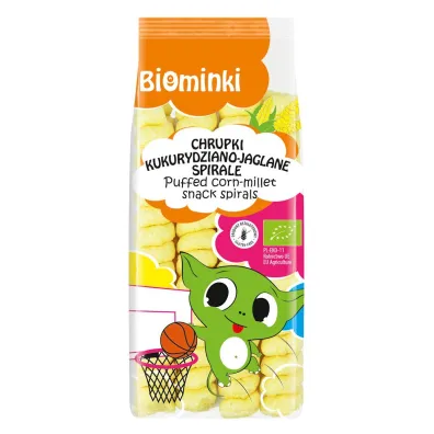 Biominki Chrupki kukurydziano-jaglane spirale bezglutenowe 60 g Bio