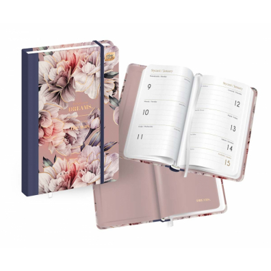 Interdruk Kalendarz 2023 książkowy B6/192K Metallic Flowers