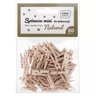 Interdruk Naturalne spinacze do dekoracji mini