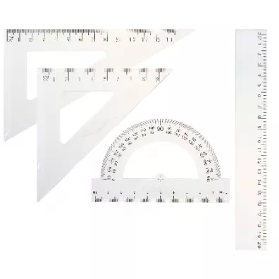 Grand Zestaw geometryczny transparent 4 elementy