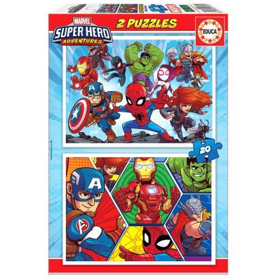 Puzzle 2 x 20 el. Marvel Super Hero Adventures Educa