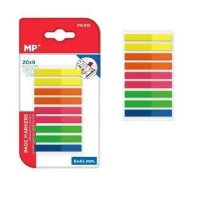 Mp Main Paper Karteczki indeksuj�ce fluo 45x6mm 9x20 kartek