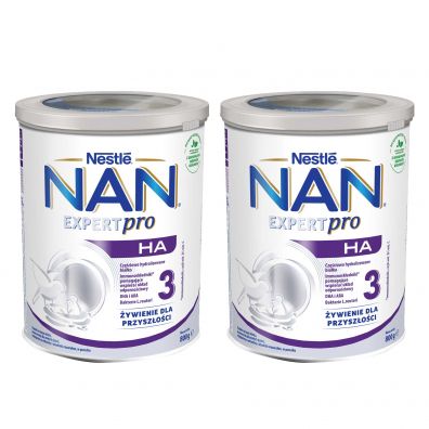 Nestle NAN EXPERTpro HA 3 Produkt na bazie mleka junior dla dzieci powyej 10. miesica Zestaw 2 x 800 g
