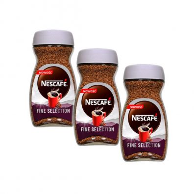 Nescafe Fine Selection Kawa rozpuszczalna Zestaw 3 x 185 g