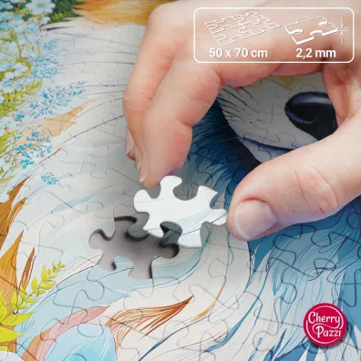 Puzzle 1000 el. Red Fox in Flowers CherryPazzi