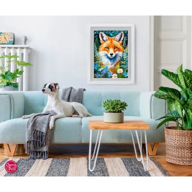 Puzzle 1000 el. Red Fox in Flowers CherryPazzi