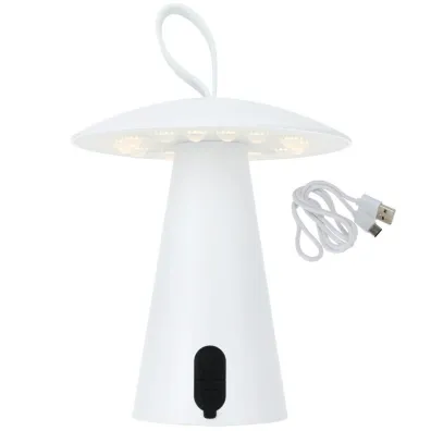 H&S Decoration Lampa stoowa USB LED biaa 17 cm