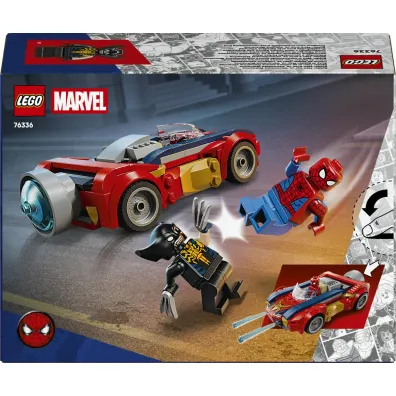 LEGO Super Heroes Spider-Man w samochodzie kontra zvenomowany Wolverine 76336
