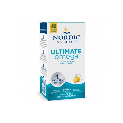 Nordic Naturals Ultimate Omega 1280 mg Lemon Flavor - suplement diety 120 kaps.