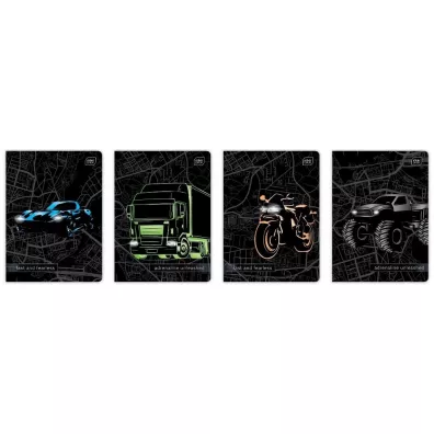 Interdruk Zeszyt A5/32K kratka M 70g UV Cars (10szt)