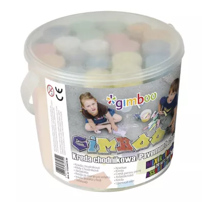 Gimboo Kreda chodnikowa XXL w plastikowym wiaderku 20 szt.