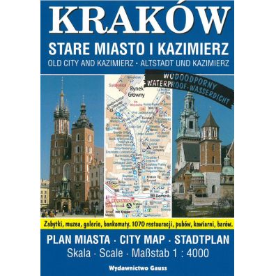 Kraków. Stare miasto i Kazimierz. Plan miasta