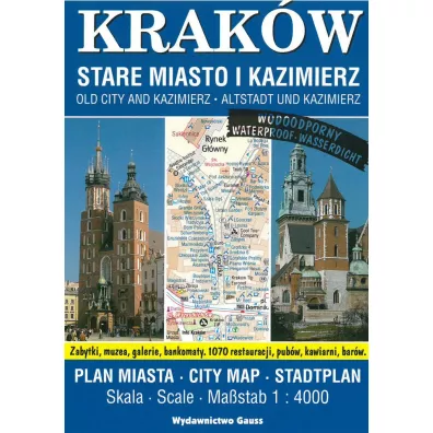 Krak�w. Stare miasto i Kazimierz. Plan miasta