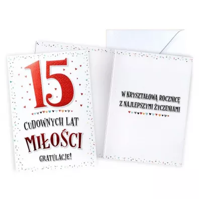 Kukartka Karnet Rocznica �lubu 15