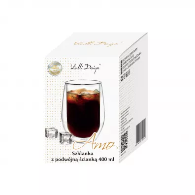 Vialli Design Szklanka z podwjn ciank Amo 20252 400 ml