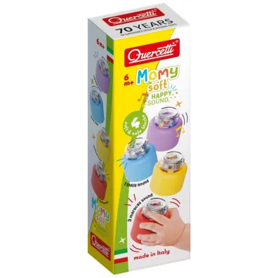 Quercetti. Mi�kkie klocki Momy z grzechotk�. 4 element�w