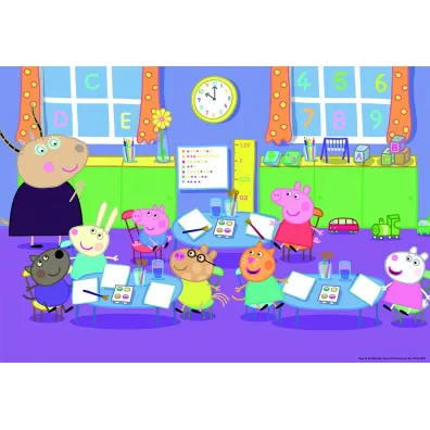 Puzzle 2x24 el. �winka Peppa i ca�a klasa Ravensburger