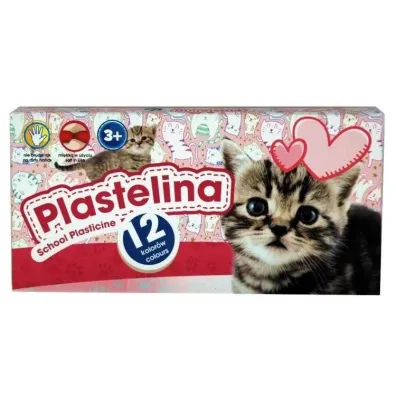 Plastelina szkolna Kotki 12 kolor�w ASTRA
