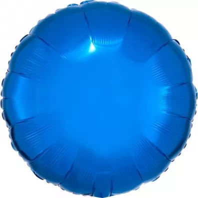 Amscan Balon foliowy metalik niebieski okr�g�y 43cm