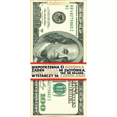 Kukartka Czekolada 100 dolar�w