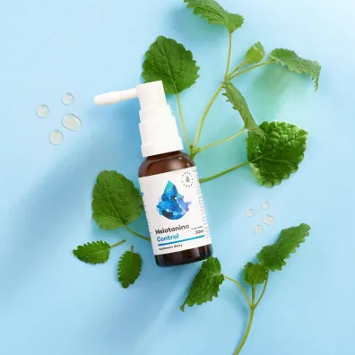 Aura Herbals Melatonina Control + Melisa ekstrakt Suplement diety w aerozolu 30 ml