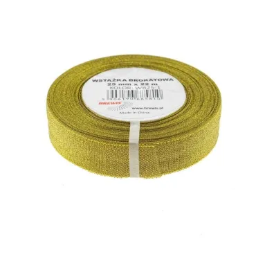 Brewis Wst��ka brokatowa z�ota 25mm x 22m