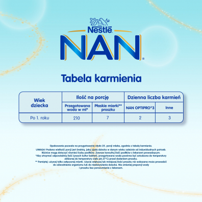 Nestle Nan Optipro 3 Junior Produkt na bazie mleka dla dzieci po 1. roku Zestaw 2 x 650 g