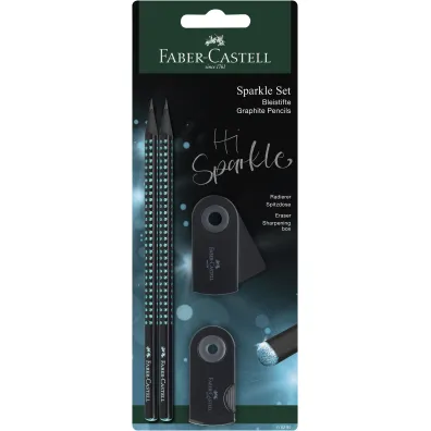 Faber-Castell Zestaw sparkle midnight ocean  2 o��wki+ temper�wka sleeve mini + gumka sleeve mini blister