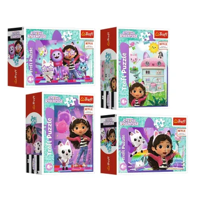 Puzzle mini 54 el. Z Gabi zawsze jest weso�o. Koci Domek Gabi Trefl